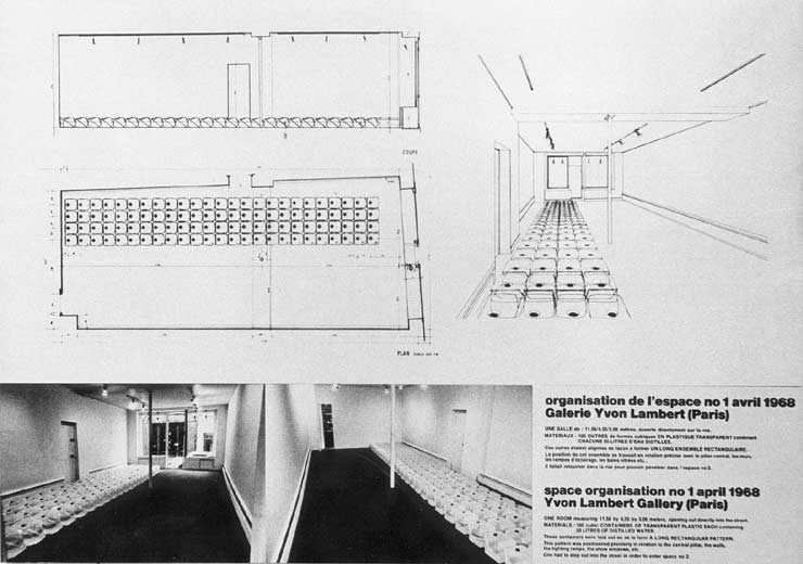 Galerie Yvon Lambert Organisation de l'espace n°1 - avril 1968