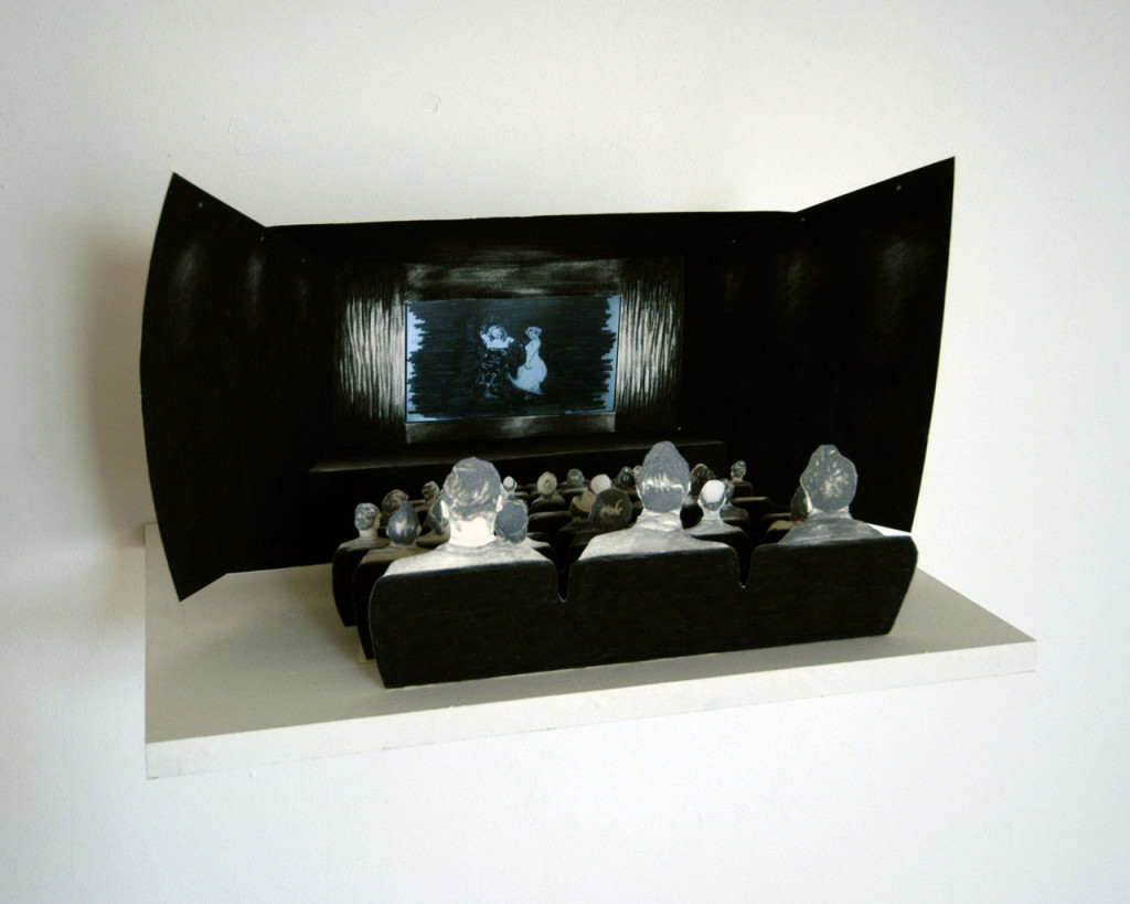 Rita meets Marilyn - 2007 maquette et film d'animation, mine de plomb et pierre noire 25x50x30 cm