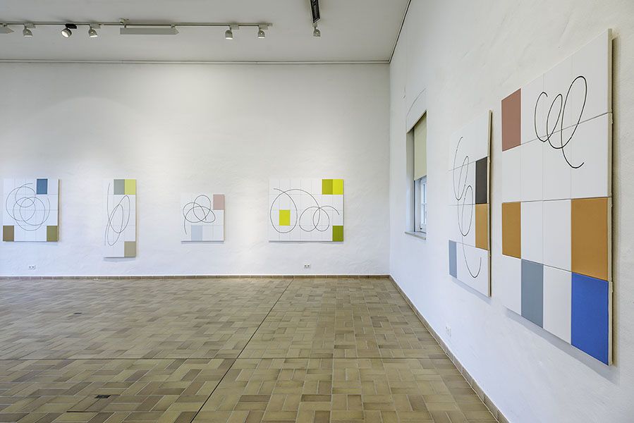 Die Verfertigung der Linie - La construction du trait, La Anhaltische Gemäldegalerie - Dessau-Roßlau, 2014, vue d'exposition